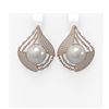 Image 1 : 2.3 ctw Diamond & Pearl Earrings 18K Rose Gold - REF-282K2Y