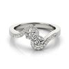 Image 1 : 1.25 ctw VS/SI Diamond 2 Stone 2 Stone Ring 18k White Gold - REF-169M3G