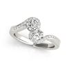 Image 2 : 1.25 ctw VS/SI Diamond 2 Stone 2 Stone Ring 18k White Gold - REF-169M3G