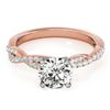 Image 1 : 0.75 ctw Certified VS/SI Diamond Ring 18k Rose Gold - REF-99H5R