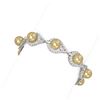 Image 2 : 5.61 ctw Diamond & Pearl Bracelet 18K White Gold - REF-498N5F