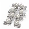 Image 3 : 4.12 ctw Diamond & Pearl Earrings 18K White Gold - REF-470F2M