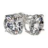 Image 3 : 3.05 ctw Certified Quality Diamond Stud Earrings 10k White Gold - REF-512W3H