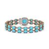 Image 3 : 13.37 ctw Turquoise & Diamond Bracelet 14K Rose Gold - REF-245X5A