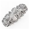 Image 1 : 6.3 ctw Pear Cut Diamond Eternity Ring 18K White Gold - REF-898M4G