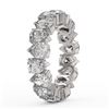 Image 3 : 6.3 ctw Pear Cut Diamond Eternity Ring 18K White Gold - REF-898M4G