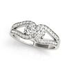 Image 2 : 1.35 ctw VS/SI Diamond 2 Stone 2 Stone Ring 18k White Gold - REF-163N8F