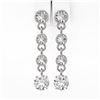 Image 2 : 2.5 ctw Diamond Designer Earrings 18K White Gold - REF-321R8K