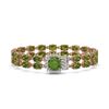 Image 1 : 17.35 ctw Tourmaline & Diamond Bracelet 14K Rose Gold - REF-245Y5X