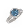Image 3 : 1.5 ctw Intense Blue Diamond Ring 18K White Gold - REF-332W8H