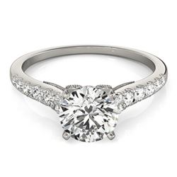 0.92 ctw Certified VS/SI Diamond Ring 18k White Gold - REF-94A6N