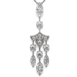 2.75 ctw Marquise Cut Diamond Necklace 18K White Gold - REF-369M3G
