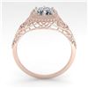 Image 3 : 1.0 ctw Certified VS/SI Cushion Diamond Engagment Ring 18k Rose Gold - REF-344G4W