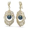Image 2 : 3.52 ctw Diamond & Pearl Earrings 18K Yellow Gold - REF-318Y9X