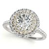 Image 2 : 1.16 ctw Certified VS/SI Diamond 2pc Set Solitaire Halo 14k 2Tone Gold - REF-121W4H