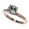 Image 1 : 1.25 ctw Certified VS/SI Quality Cushion Cut Diamond Ring 10k Rose Gold - REF-304W6H