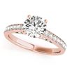 Image 1 : 1.5 ctw Certified VS/SI Diamond Ring 18k Rose Gold - REF-270H2R