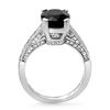 Image 2 : 3.75 ctw Blue Sapphire & Diamond Ring 10k White Gold - REF-81W8H