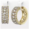 Image 3 : 7.42 ctw Diamond Designer Earrings 18K Yellow Gold - REF-625X3A