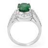 Image 2 : 2.50 ctw Emerald & Diamond Ring 14k White Gold - REF-96N4F