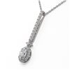 Image 3 : 1.6 ctw Oval Cut Diamond Designer Necklace 18K White Gold - REF-320K2Y