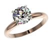 Image 2 : 2 ctw Certified Quality Diamond Engagment Ring 10k Rose Gold - REF-407W8H