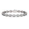 Image 1 : 8.13 ctw Marquise Cut Diamond Micro Pave Bracelet 18K White Gold - REF-684W3H