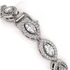 Image 3 : 8.13 ctw Marquise Cut Diamond Micro Pave Bracelet 18K White Gold - REF-684W3H