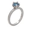 Image 1 : 1.35 ctw Intense Blue Diamond Ring 18K White Gold - REF-201X8A