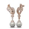 Image 2 : 3.73 ctw Diamond & Pearl Earrings 18K Rose Gold - REF-426G8W