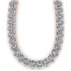 Image 2 : 38 ctw 3 Prong Diamond Riviera Necklace 18K Rose Gold - REF-5400Y2X