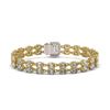 Image 2 : 13.04 ctw Emerald Cut & Oval Diamond Bracelet 18K Yellow Gold - REF-1261N9F