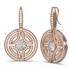 Image 2 : 3.36 ctw Diamond Earrings 18K Rose Gold - REF-540G8W