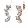 Image 3 : 2.7 ctw Mix Cut Diamonds Designer Earrings 18K Rose Gold - REF-375R3K
