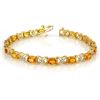 Image 1 : 10.15 ctw Yellow Sapphire & Diamond Bracelet 14k Yellow Gold - REF-136Y4X