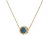 Image 3 : 1.5 ctw Intense Blue Diamond Necklace 18K Yellow Gold - REF-296A4N