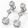 Image 1 : 2.32 ctw Diamond Designer Earrings 18K White Gold - REF-312X8A