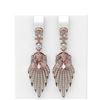 Image 1 : 9.46 ctw Morganite & Diamond Earrings 18K Rose Gold - REF-509X3A