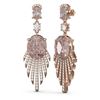 Image 2 : 9.46 ctw Morganite & Diamond Earrings 18K Rose Gold - REF-509X3A