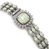 Image 2 : 24.2 ctw Opal & Diamond Bracelet 14K White Gold - REF-342Y9X