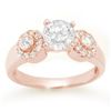 Image 1 : 1.38 ctw Certified VS/SI Diamond Ring 14k Rose Gold - REF-351W3H