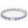 Image 3 : 24 ctw Tanzanite Eternity Designer Bracelet 14k White Gold - REF-218K2Y