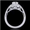 1.7 ctw VS/SI Diamond Solitaire Art Deco Ring 18k White Gold - REF-436H4R