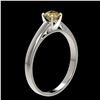 Image 3 : 0.54 ctw Certified Intense Yellow Diamond Engagment Ring 10k White Gold - REF-60K3Y