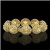 Image 2 : 40.37 ctw Canary Citrine & Diamond Victorian Bracelet 14K Yellow Gold - REF-1186F4M