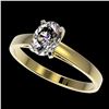 Image 1 : 1 ctw Certified VS/SI Quality Oval Diamond Solitaire Ring 10k Yellow Gold - REF-243G2W