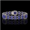 Image 1 : 21.83 ctw Sapphire & Diamond Bracelet 14K White Gold - REF-270A2N