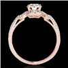 Image 2 : 1.36 ctw Certified Diamond Solitaire Ring 10k Rose Gold - REF-204F5M