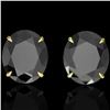 Image 1 : 18 ctw Black Diamond Designer Stud Earrings 18k Yellow Gold - REF-381W8H