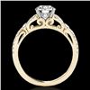 Image 2 : 1.35 ctw Certified Diamond Solitaire Ring 10k Yellow Gold - REF-190F9M